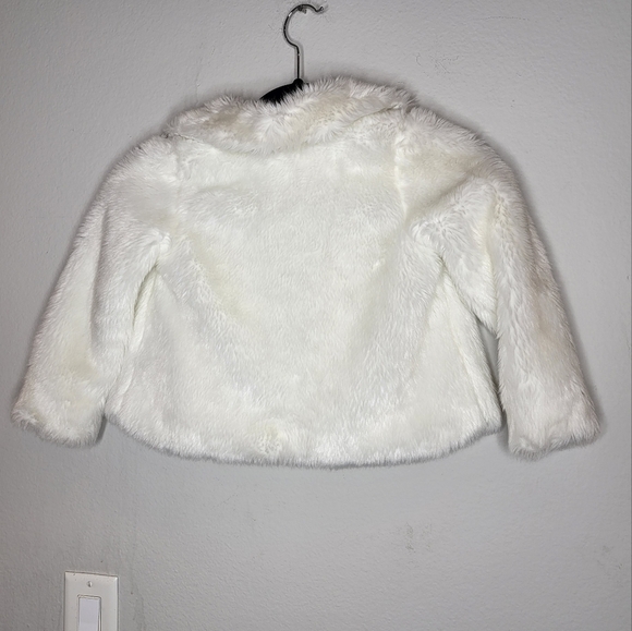Catherine Malandrino faux fur cream jacket kids size 4T - Picture 3 of 10